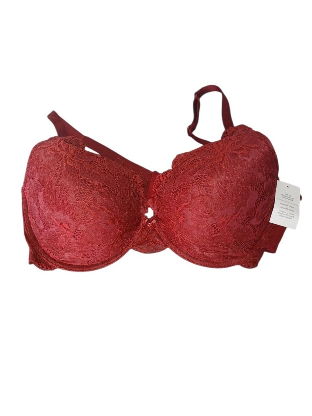 Auden NWT Lace Underwire Push Up Bra - Burgundy Red Size 40DD